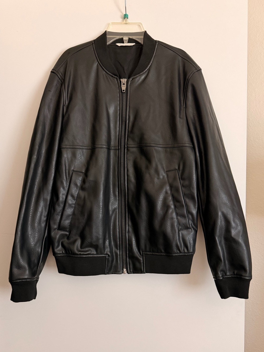 NWOT Zara Leather Bomber Jacket